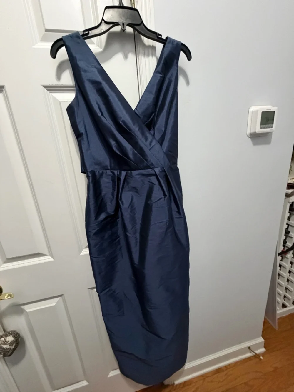 ALFRED SUNG Navy Sleeveless V-Neck Maxi Dress size 12 - Picture 1 of 6